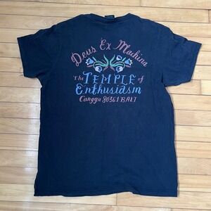 Deus Ex Machina Bjorn R Lie Temple of Enthusiasm Bali Graphic Tee Black XL